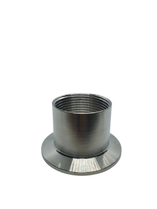 Переходник с клампа 1.5" (k50,5) на внутреннюю резьбу 1 дюйм (DN25, 30,29 мм), высота 40 мм.