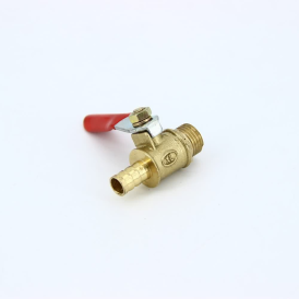 Кран врезной 1/4 с насадкой для шланга 8 мм