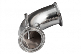 Отвод на 90 градусов, 1.5" со штуцером