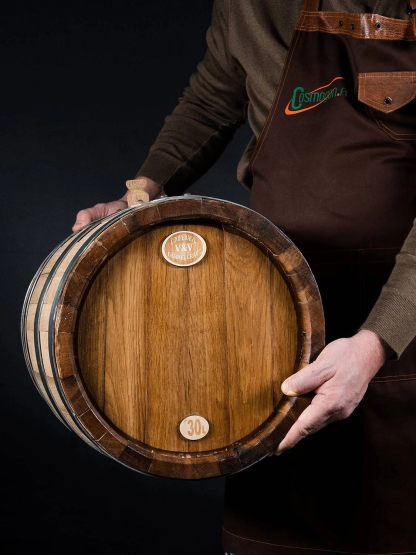 Бочка дубовая французский дуб 37л (перерез из-под портвейна)