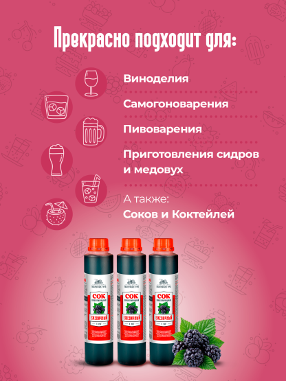 Концентрированный сок Домашняя Мануфактура "Ежевичный", 1 кг
