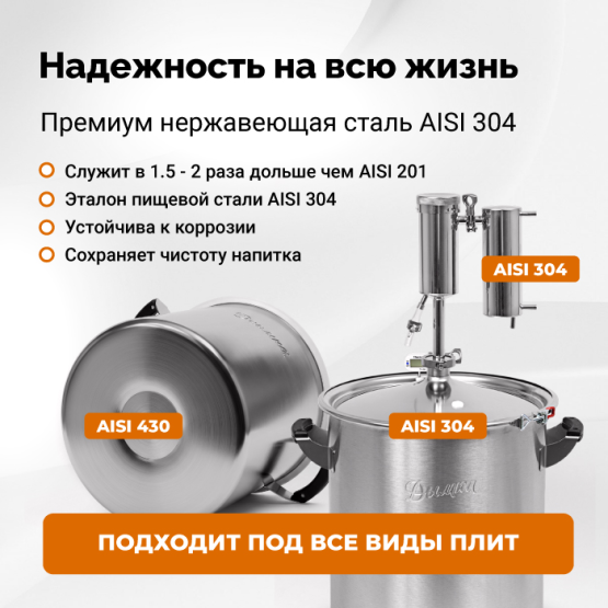 Самогонный аппарат Дымка 3.0, 37 л